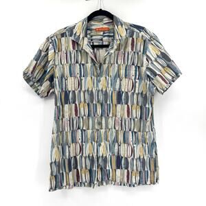 Tori Richard Board Room Hawaiian Shirt Mens Sz Medium Surfboard Casual Hawaii